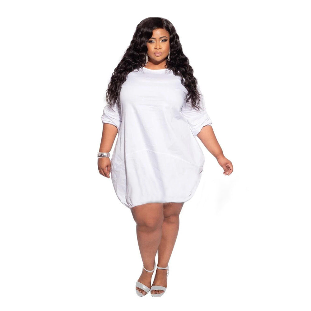 Solid Color Bubble Dress