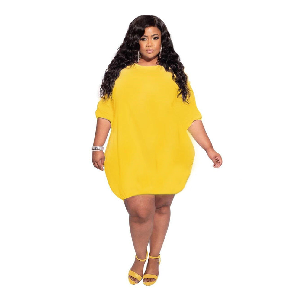Solid Color Bubble Dress