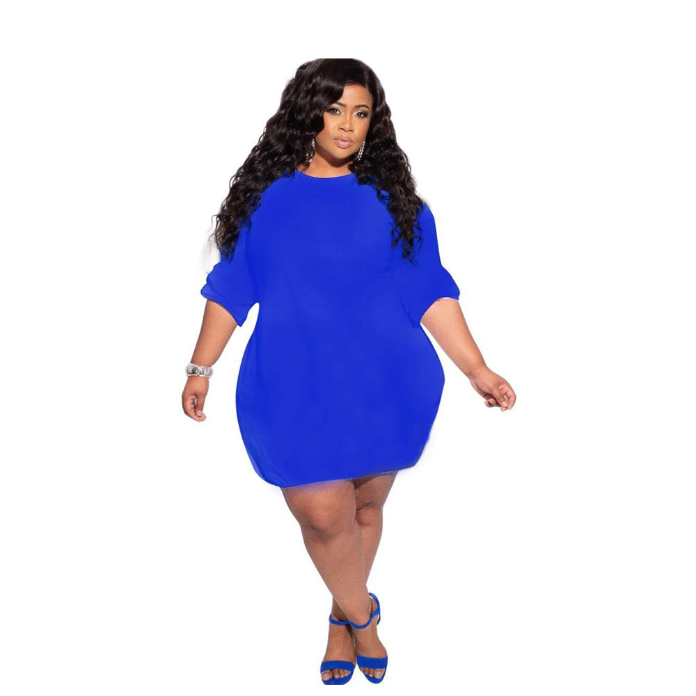 Solid Color Bubble Dress