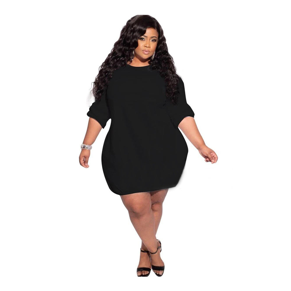 Solid Color Bubble Dress